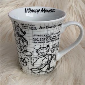 Sketchbook drawing Mickey Mouse mug